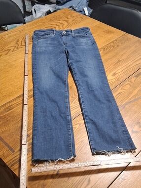 AG ADRIANO GOLDSCHMIED JEANS Womens 26 BLUE HARPER ESSENTIAL STRAIGHT Used Denim